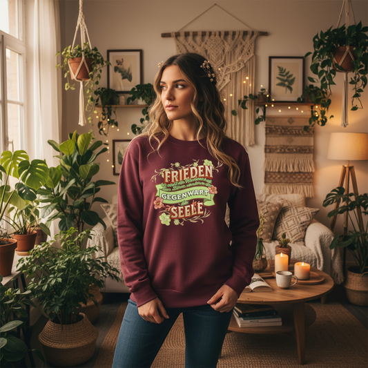 Frieden- Die Gegenwart der Seele / Spirituelles Shirt - Organic Basic Unisex Sweatshirt