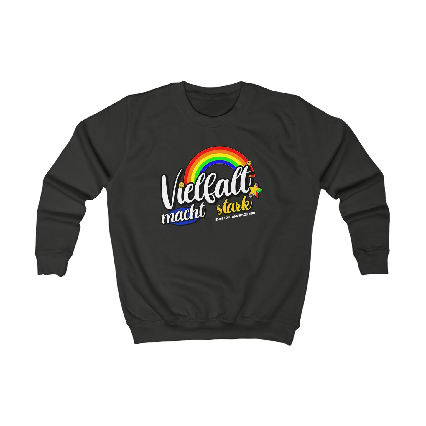 "Vielfalt macht stark" | Kinder & Teeanager Sweatshirt - Regenbogen Pulli