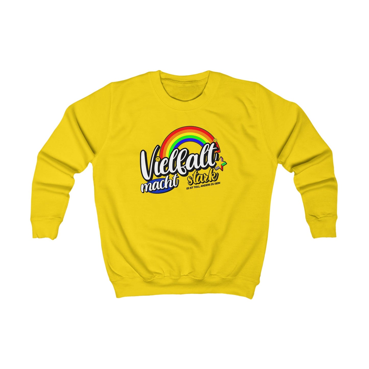 "Vielfalt macht stark" | Kinder & Teeanager Sweatshirt - Regenbogen Pulli