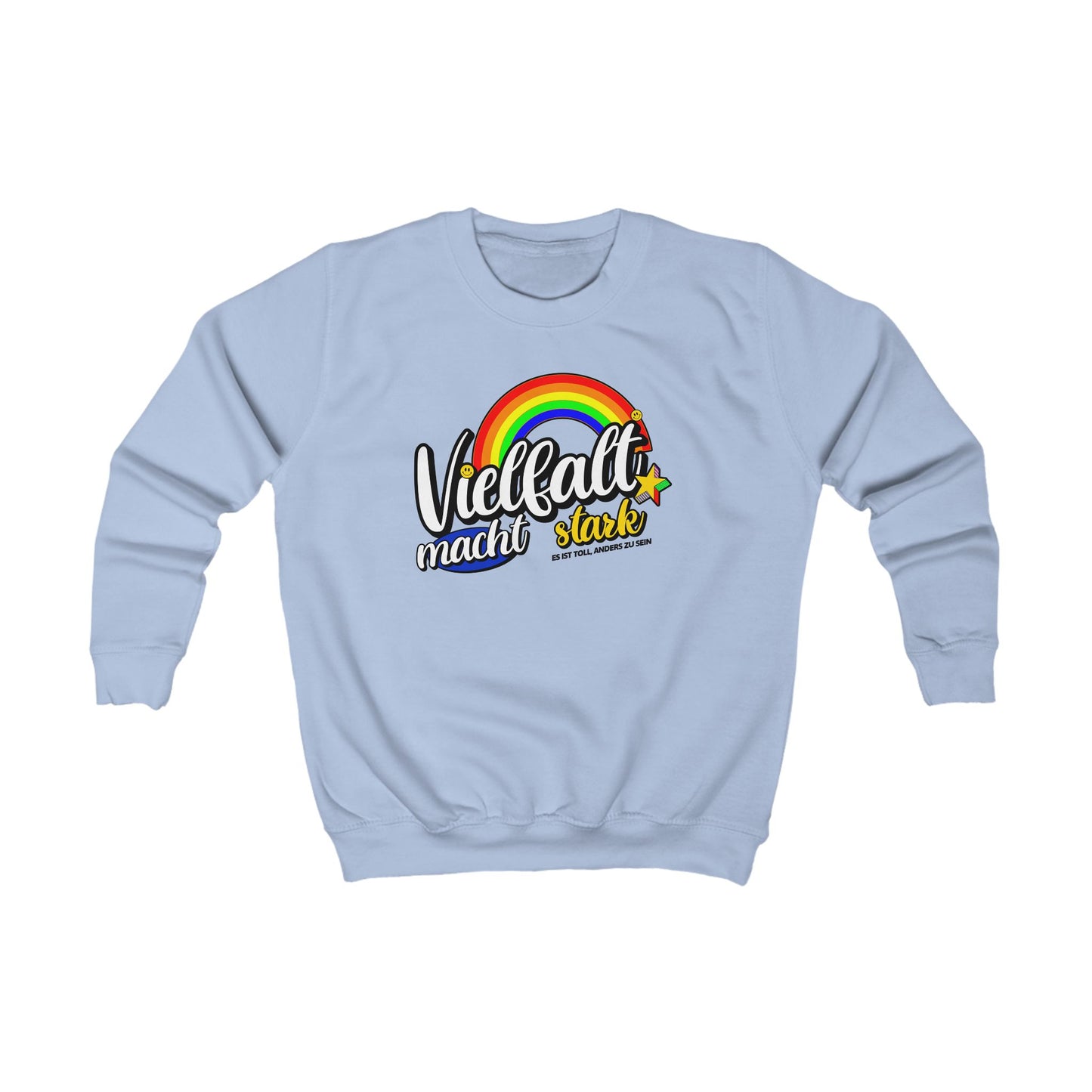 "Vielfalt macht stark" | Kinder & Teeanager Sweatshirt - Regenbogen Pulli