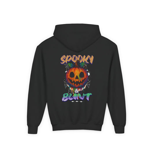 „Spooky & Bunt“ Kapuzenpullover Regenbogen-Kürbis