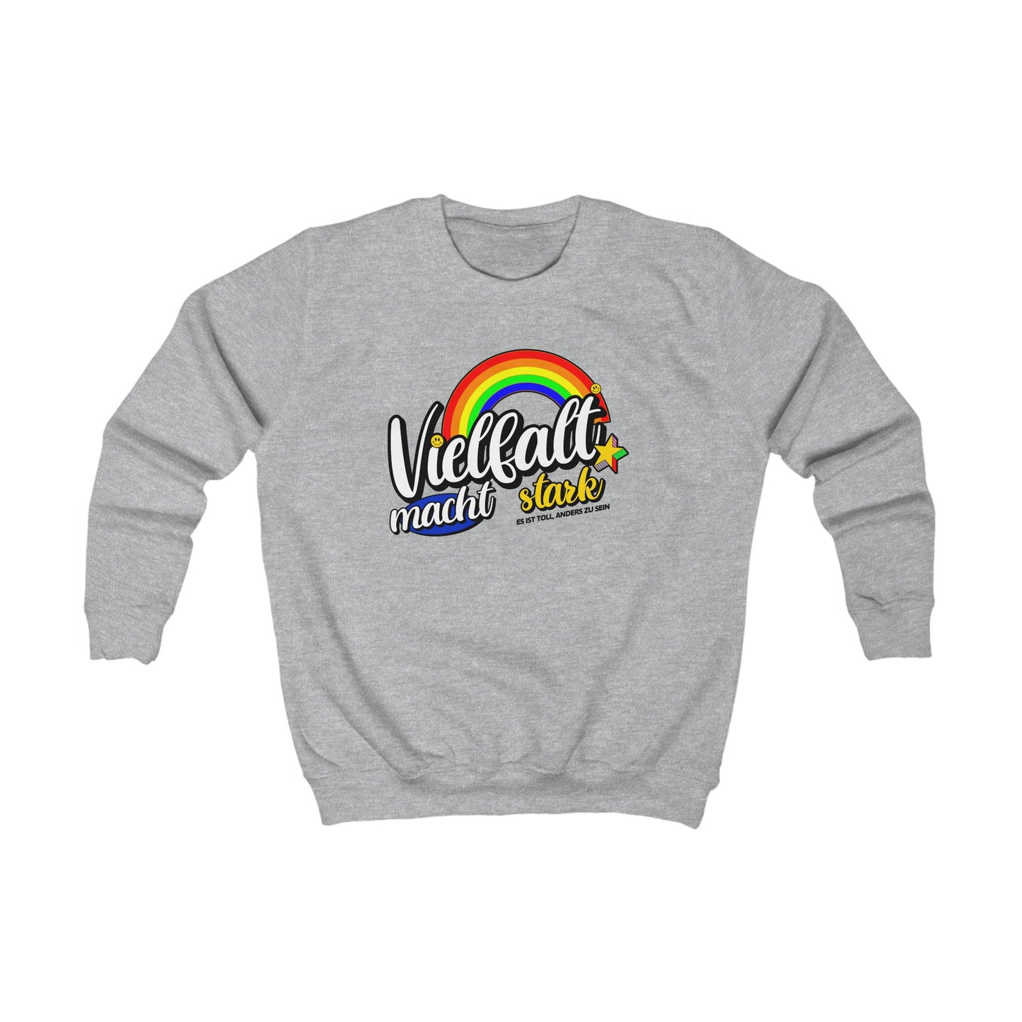 "Vielfalt macht stark" | Kinder & Teeanager Sweatshirt - Regenbogen Pulli
