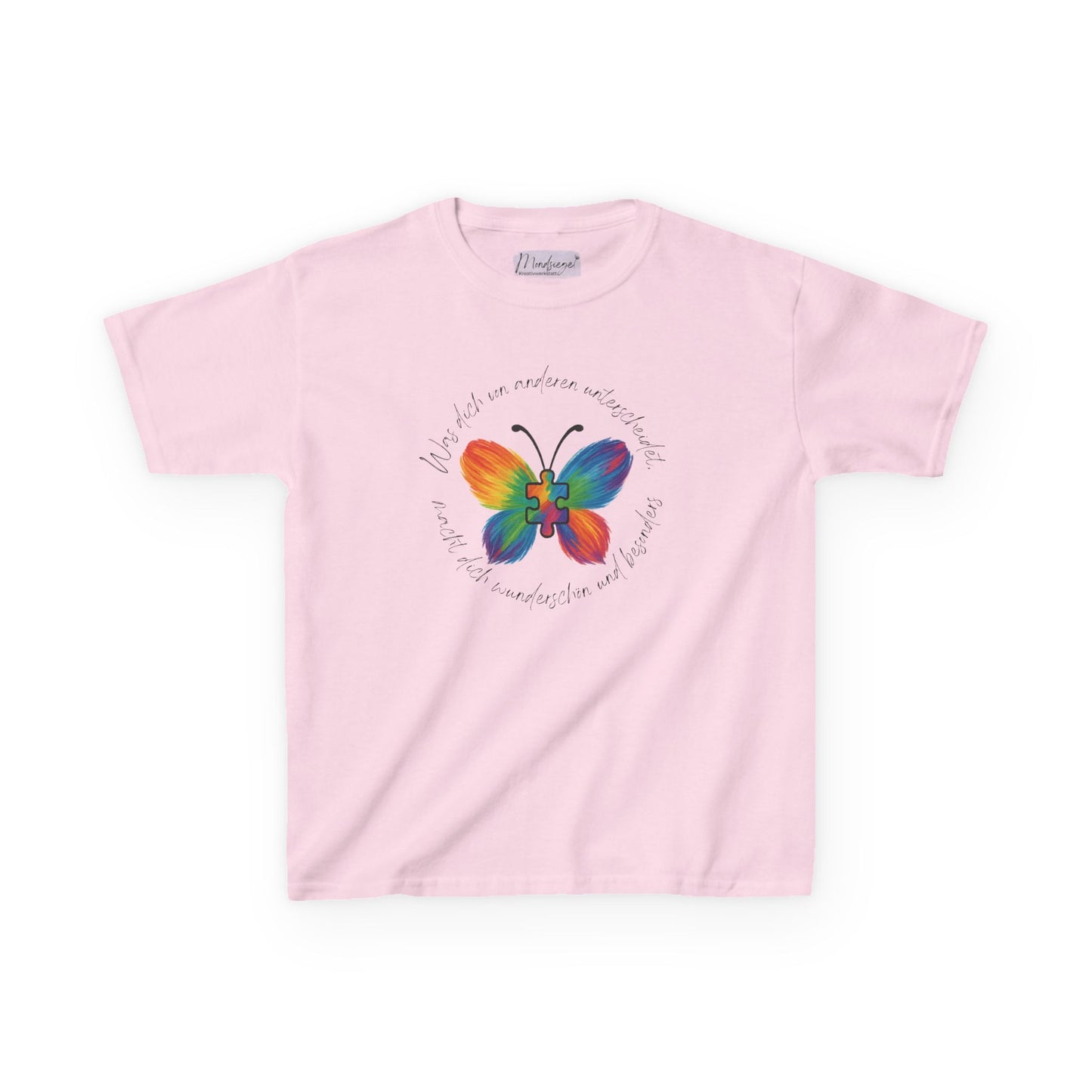 Shirt mit Regenbogen-Schmetterling – „Was dich unterscheidet…“ | Inklusion & Selbstliebe
