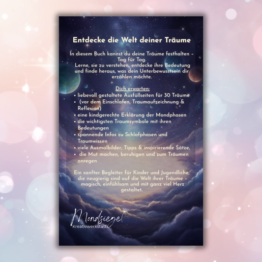 Mein Traumtagebuch – Edition Sterne | Kinder & Jugendliche | Träume festhalten und verstehen