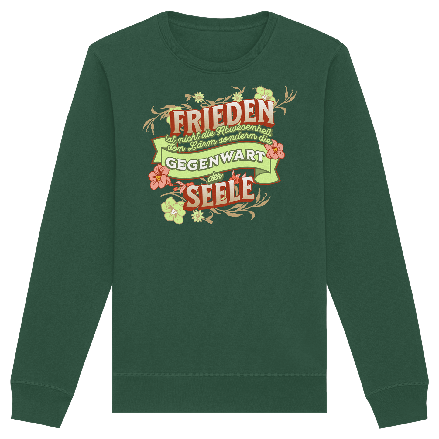 Frieden- Die Gegenwart der Seele / Spirituelles Shirt - Organic Basic Unisex Sweatshirt