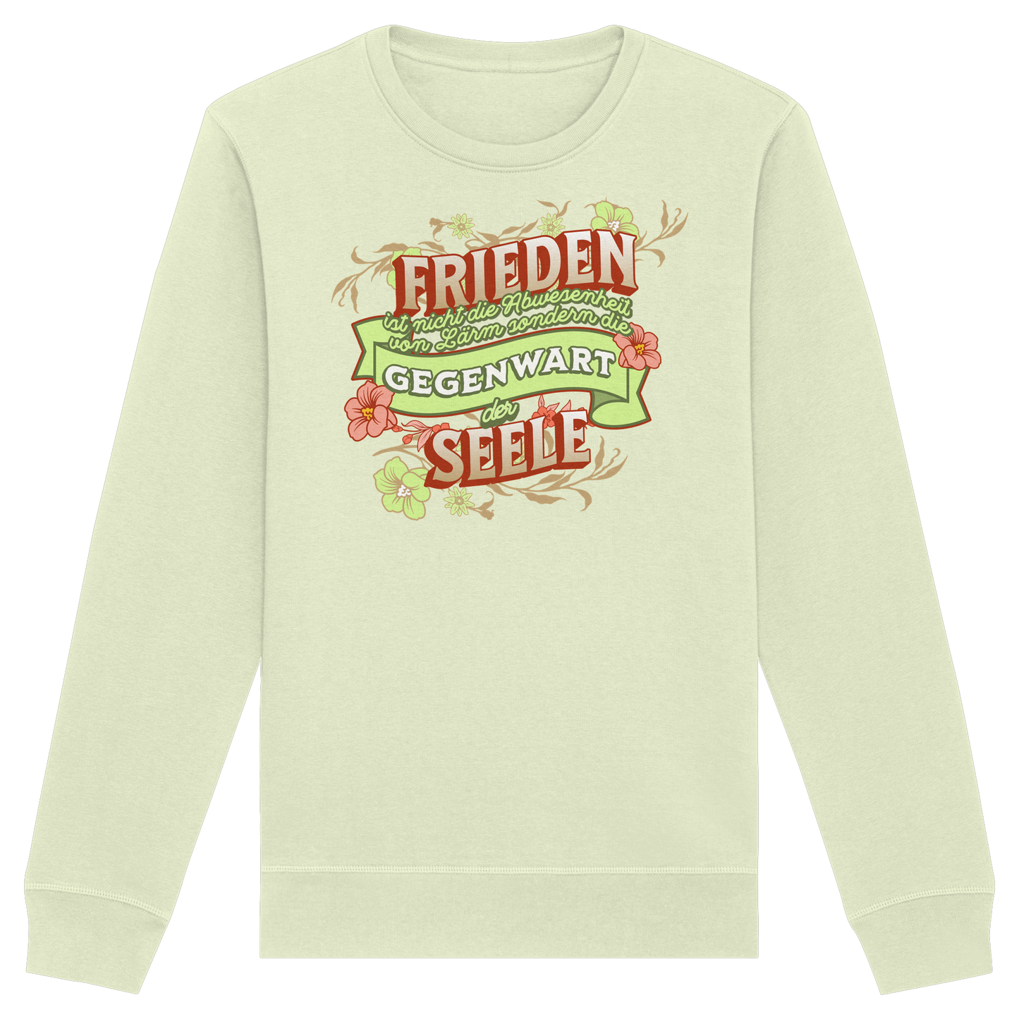 Frieden- Die Gegenwart der Seele / Spirituelles Shirt - Organic Basic Unisex Sweatshirt